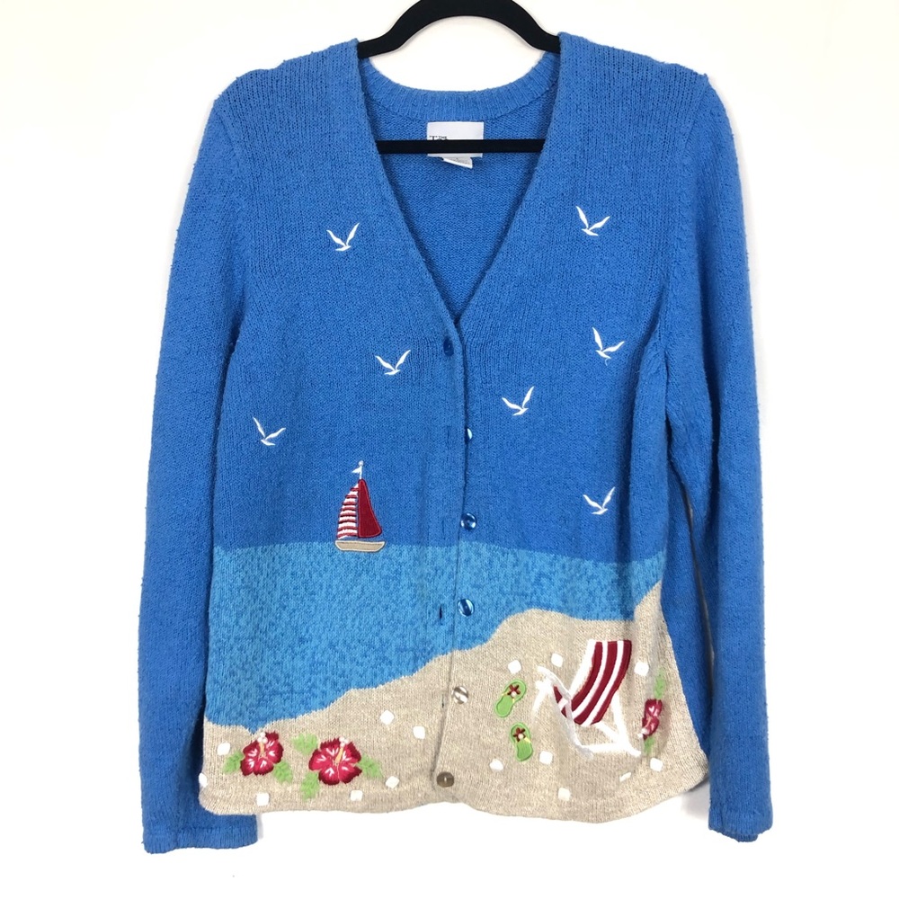 VINTAGE beach sand cardigan O30